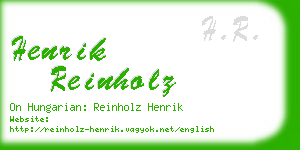 henrik reinholz business card